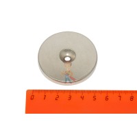 Неодимовый магнит прямоугольник 34.1x7.4x2.4 мм, N50M - Неодимовый магнит диск 50х5 мм с зенковкой 5/13 мм