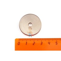 Неодимовый магнит прямоугольник 40х20х2 мм, 4 шт, Forceberg - Неодимовый магнит кольцо 30х5х5 мм, N33EH