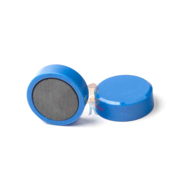 Магнит для магнитной доски FORCEBERG 20 мм, синий, 10шт. - фото 1