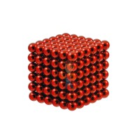 Forceberg Cube - куб из магнитных шариков 5 мм, цветной, 216 элементов - Forceberg Cube - куб из магнитных шариков 6 мм, красный, 216 элементов