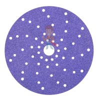 Круг абразивный гибкий Hookit 150 мм, Р2000, на вспененной основе - Круг абразивный c мультипылеотводом Purple+, 180+, Cubitron™ Hookit™ 737U, 150 мм