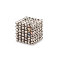 Forceberg Cube - куб из магнитных шариков 6 мм, жемчужный, 216 элементов - Forceberg Cube - куб из магнитных шариков 5 мм, стальной, 216 элементов