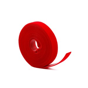 Многоразовая нейлоновая лента-липучка Forceberg Home & DIY 16 мм для стяжки и подвязки, красная, 5 м