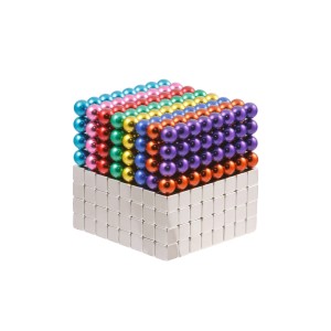 Forceberg Cube - куб из магнитных шариков и кубиков 5 мм, цветной/стальной, 512 элементов