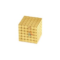 Forceberg TetraCube - куб из магнитных кубиков 6 мм, золотой, 216 элементов  - Forceberg TetraCube - куб из магнитных кубиков 5 мм, золотой, 216 элементов 