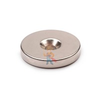 Неодимовый магнит диск 1х0,5 мм, 100 шт - Неодимовый магнит диск 30х5 мм с зенковкой 5/10 мм