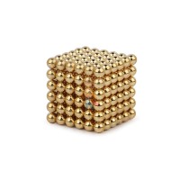 Forceberg Cube - куб из магнитных шариков 7 мм, черный, 216 элементов - Forceberg Cube - куб из магнитных шариков 6 мм, золотой, 216 элементов